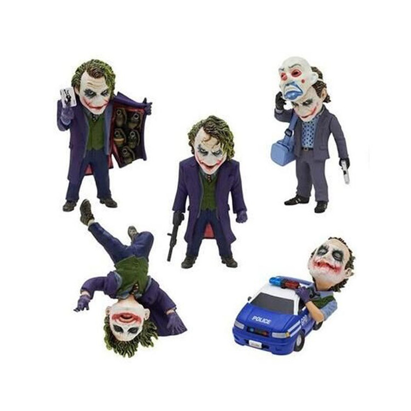 Joker From Batman The Dark Knight Figure Statue 5 Pc Set