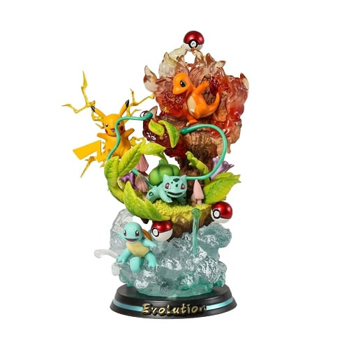 Pikachu Squirtle Charmander Bulbasaur From Pokemon Deluxe Figure Statue