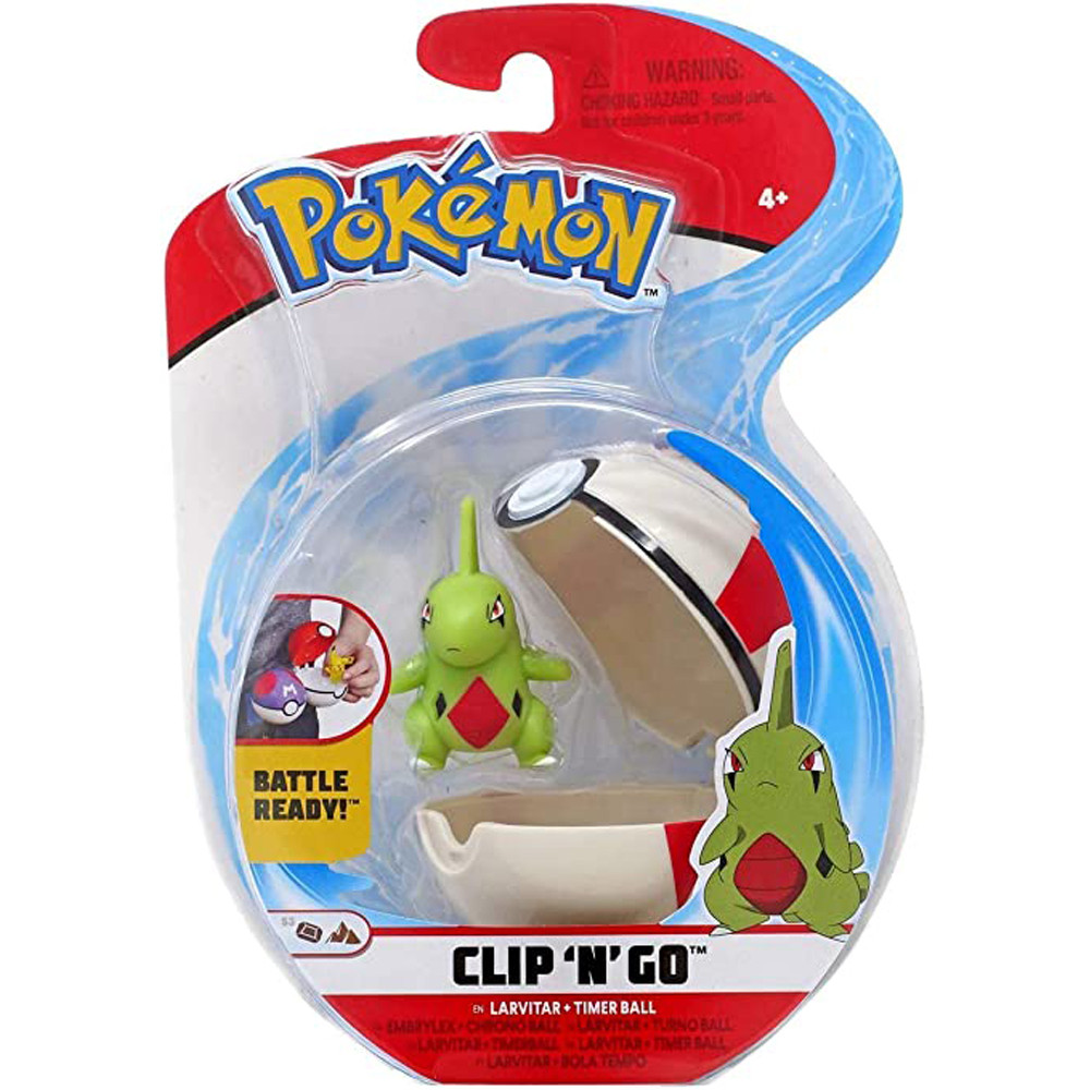 Pokemon Clip N Go Larvitar & Premier Ball Toy