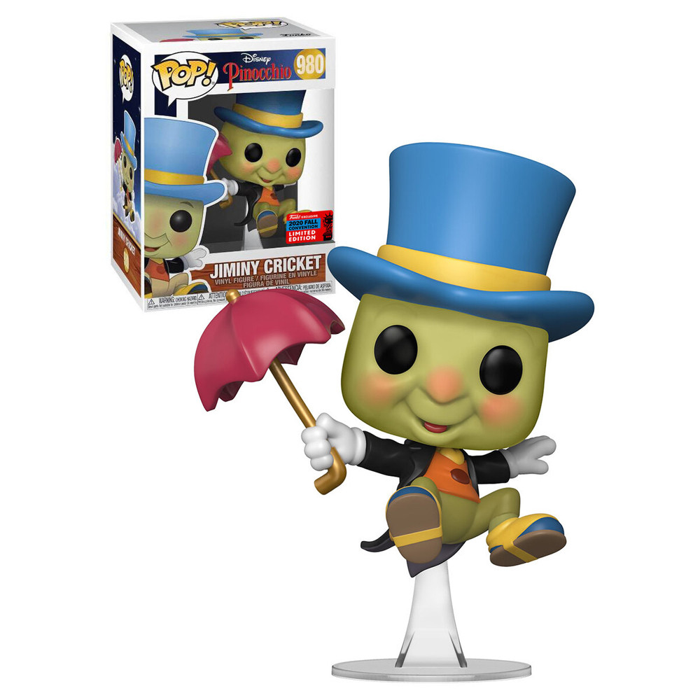 Funko Pop Disney Pinocchio Jiminy Cricket with Umbrella NYCC 2020 Exclusive #980 Vinyl Figure