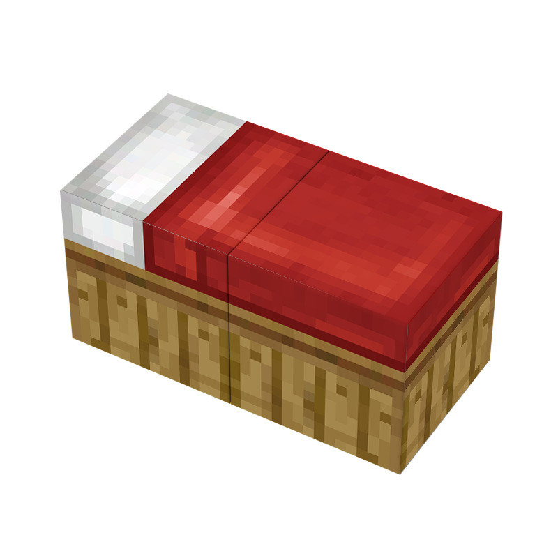 Minecraft Magnetic Bed Blocks Kit Toy 3 Pcs Set