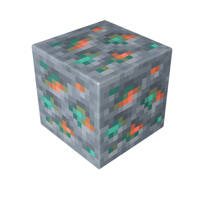 Minecraft Magnetic Copper Ore Blocks Kit Toy 3 Pcs Set