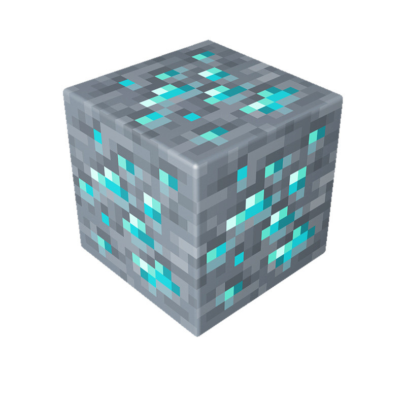 Minecraft Magnetic Diamond Ore Blocks Kit Toy 3 Pcs Set