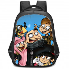 Minions Gru Backpack StudentPack - Gru With Gru Girls Cartoon Illustration