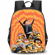 Minions Gru Backpack StudentPack - Young Gru Surrounded By Minions