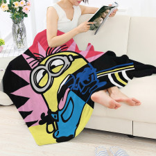 Minions Dave Blanket Throw - Dave Tongue Out Pop Art