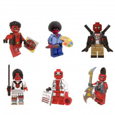 Deadpool Marvel Brick Minifigure Custom Set 6 Pcs