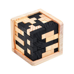 3D Wooden Puzzles IQ Toy 54T Ming Luban Cubes