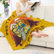 Minions Blanket Throw - Don't Be A Bore Explore Illustration