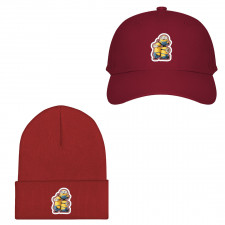 Minions Baseball Cap Beanie Hat - Bob Dave And Kevin Sticker