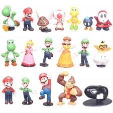 Super Mario Characters 18pc Figure Set 