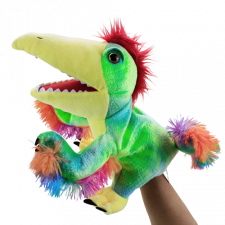 Rainbow Dino Hand Puppet Dinosaur Plush Toy