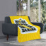 Minions Blanket Throw - Banana Text Sticker On Yellow Background
