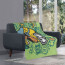 Minions Bob Blanket Throw - Bob Smiling Green Cartoon Art On Background