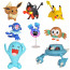 Pokemon Action Figure Mega Battle Pack Rowlet Popplio Litten Eevee Pikachu Cosmog Metang Wobbuffet