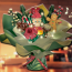 Christmas Bouquet With Santa And Gingerbread Man Custom Brick Building Kit