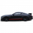 Ford Mustang Shelby GT500 Matte Black 1:18 Die-cast Alloy Four-Wheel Suspension Toy Car Model