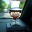 Case Closed Kaito Kuroba Shaking Head Figure Car Decoration Accessories