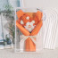 Small Knitted Flowers Bouquet Mother's Day Graduation Gift In Clear Box 19cm 7.48inches Pink Cream Purple Blue Orange Red