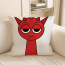 Sprunki Incredibox Red Raddy Soft Stuffed Plush Pillow Multiple Sizes
