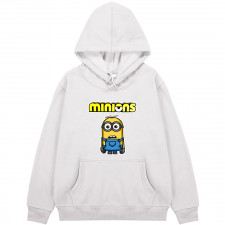 Minions Dave Hoodie Hooded Sweatshirt Sweater Jacket - Dave Shocked Cartoon Art