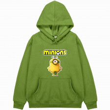 Minions Stuart Hoodie Hooded Sweatshirt Sweater Jacket - Stuart Wearing Leaves Cloth
