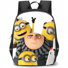 Minions Gru Backpack StudentPack - Grumpy Gru With Minions Portrait Movie Art