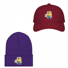 Minions Stuart Baseball Cap Beanie - Stuart Eating A Banana