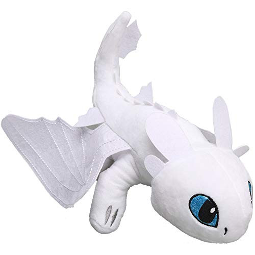 Dreamworks Dragons Lightfury Light Fury 14-inch Deluxe Plush Dragon 35cm