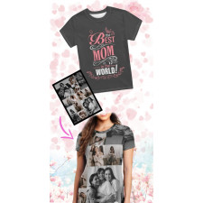 Custom Tee Shirt T-Shirt Short Sleeve Photo Upload Personalised - Customized T-Shirt