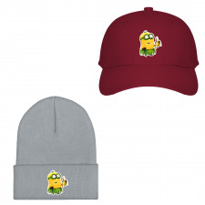Minions Kevin Baseball Cap Beanie Hat - Grass Skirt Kevin Holding Banana