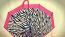 Stylish Zebra Print Pink Canopy Umbrella