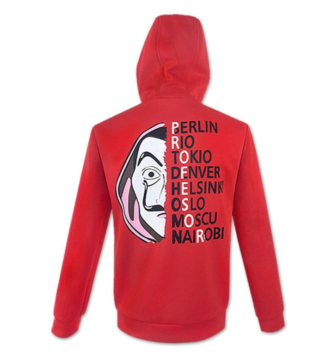 Money Heist Red Hoodie