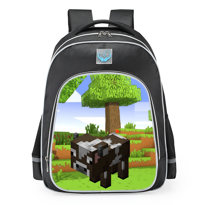 Minecraft Cow School Backpack